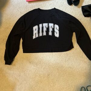 Black cropped Riffs sweatshirt